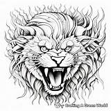 Roaring Lion Coloring Pages  Free & Printable sketch template