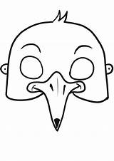 Seagull Mask coloring Page To Cut Out sketch template