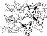 Pokemon Eevee Coloring Pages sketch template