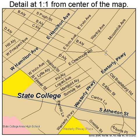 State College Pennsylvania Street Map 4273808