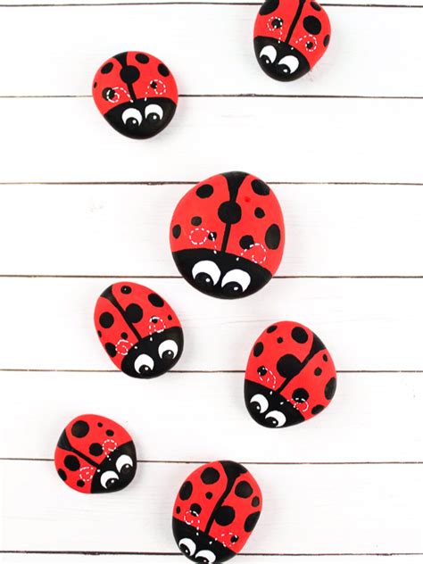 These Ladybug Painted Rocks Are Fun & Easy For Kids