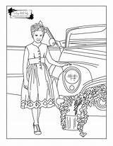Opal FREE Coloring Page  Vintage Little Lady sketch template