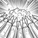 Premium Photo  Coloring Page A Cluster Of Bullets With An explosion In sketch template