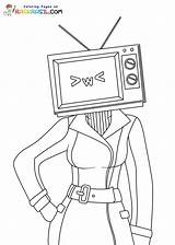 TV Woman Coloring Pages Printable For Free Download sketch template