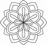 Easy Flower Mandala Coloring Pages For Kids And Adults sketch template