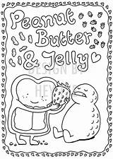 Peanut Butter And Jelly Coloring Page Pages sketch template