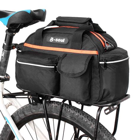 15L Cycling Bag Bike Rear Seat Bag Rack Trunk Basket Pannier Bag Cycling Luggage Storage ...