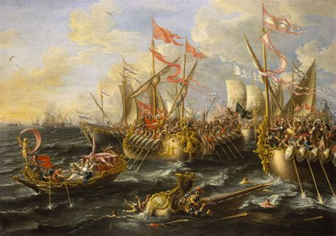 The Battle of Actium, 2 September 31 BC, (1672)