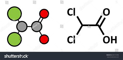 Dichloroacetic Acid Dca Dichloroacetate Salts Inhibit Stock Vector ...