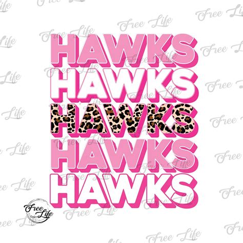 Hawks PNG Download, Hawks Digital Art Download, Hawks Mascot Download, Hawks Mom Png, Pink Hawks ...