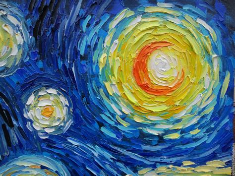 Oil painting with motives of Vincent van Gogh Starry night - buy or ...