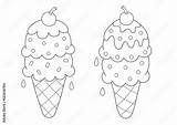 Coloring Pages Of Ice Cream Cones sketch template