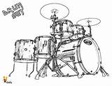 Drum Coloring Set Pages Colouring Musical Drums Instruments Printable  sketch template