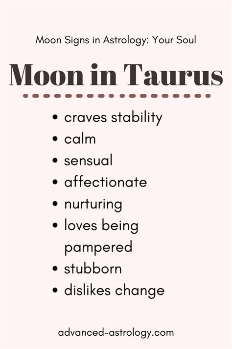 Moon in Taurus Natal: Strengths, Weaknesses, Soul Connection - Astrology