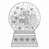 Image Result For Snow Globe Coloring Pages P  Vrogueco sketch template