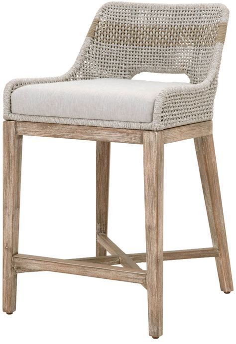 Wicker Natural Gray Tapestry Counter Stool from Orient Express ...