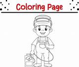 Man welder Profession coloring book Page For Children 45736909 Vector  sketch template