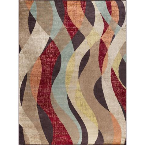 Tayse Rugs Deco Brown 7 ft. 10 in. x 10 ft. 3 in. Transitional Area Rug-DCO1013 8x10 - The Home ...