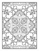 Premium Vector  Floral coloring Book For adults Flower Mandala sketch template
