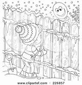Fence Coloring Page sketch template