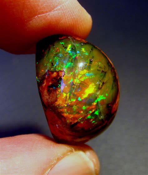 19.28 Ct. NATURAL MEXICAN MATRIX OPAL w/ PLAY OF COLOR LOOSE GEMSTONE ...