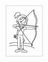 Archery Coloring Pages – Printable FREE sketch template