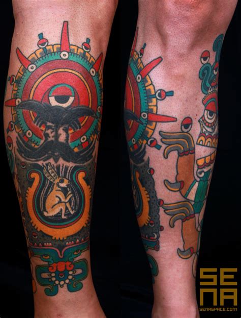 David Sena Aztec Style Tattoo - New York Tattoo Artist — Senaspace Art ...