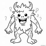 Funny Sick Monster Coloring Page 33214 26260 sketch template