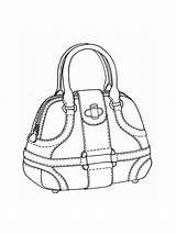 Handbag Coloring Pages Coloring sketch template
