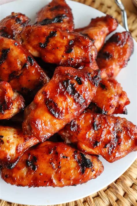 BBQ Grilled Chicken Wings Recipe » Homemade Heather