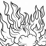 Fiery Smoke Coloring Page · Creative Fabrica sketch template