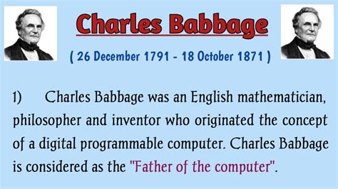 Charles Babbage essay in English | Charles Babbage Biography | Babbage ...