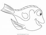 Finding Nemo Coloring Page Dory sketch template