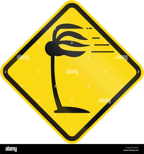 High winds warning sign used in Brazil Stock Photo - Alamy