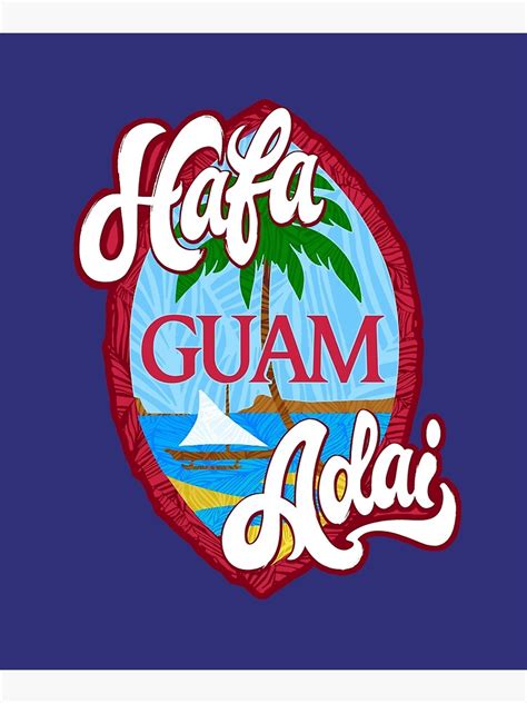 "Hafa Adai Guam Shield" Mounted Print for Sale by TheLocalFabric ...