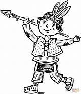 Boy Dressed Up Like An Indian coloring Page  Free Printable Coloring Pages sketch template