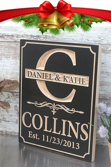 Monogrammed Wedding Gift, Established Sign, Personalized Wedding Sign ...