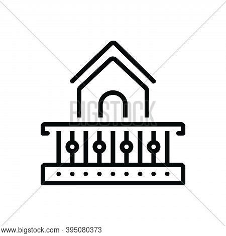 Black Line Icon Porch Vector & Photo (Free Trial) | Bigstock