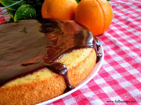 Orange Cake with Orange Nutella Glaze ~ Full Scoops - A food blog with easy,simple & tasty recipes!