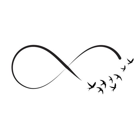 Freedom Infinity Symbol With Swallows Couch Throw Pillow by Pixxart - Cover (16" x 16") with ...