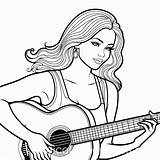 Country Music Singers Coloring Page Black And White Line Art  AI sketch template