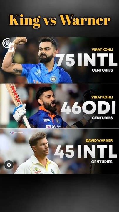 virat kohli and David Warner century record highlights #shorts #facts # ...