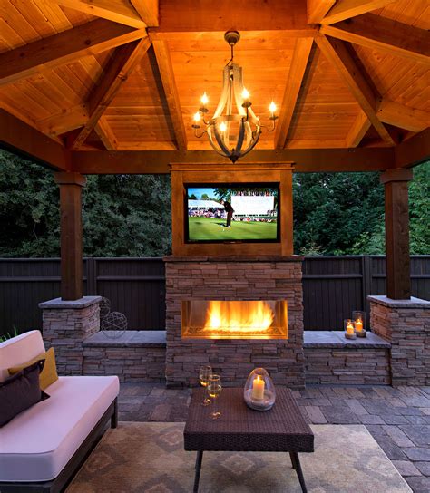 Rustic-Modern fireplace with seat walls http://www.paradiserestored.com/landscaping-blog ...