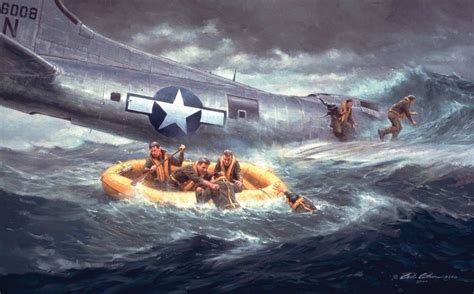 Downed B-17 crew taking to the life raft. | Aircraft art, Aviation art, Wwii aircraft