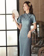 Blue Cheongsam Dress Qipao Modern Dress - Weqipao