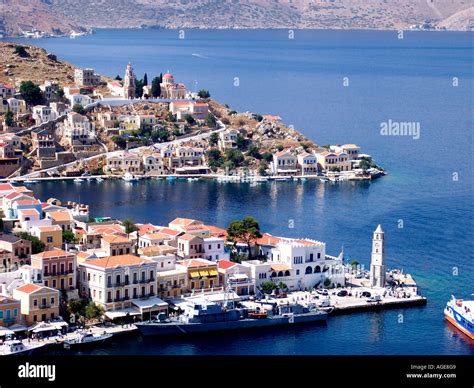 Symi Harbour Dodecanese Island Harbor Greece EU European Union Europe Stock Photo: 8104968 - Alamy