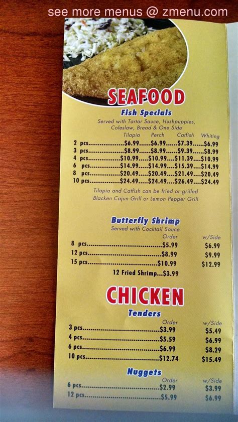 Menu at Wings & Seafood restaurant, Indianapolis