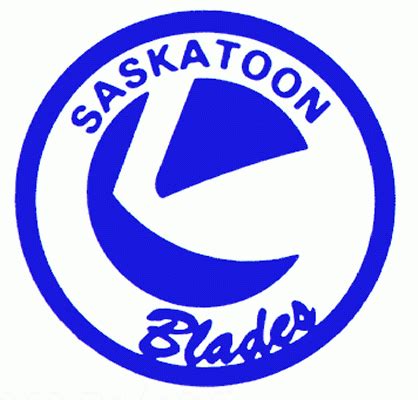 Saskatoon Blades hockey logo from 1984-85 at Hockeydb.com