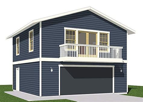 Garage Plans : 2 Car with Full Second Story - 1307-1bapt - 26' x 26 ...