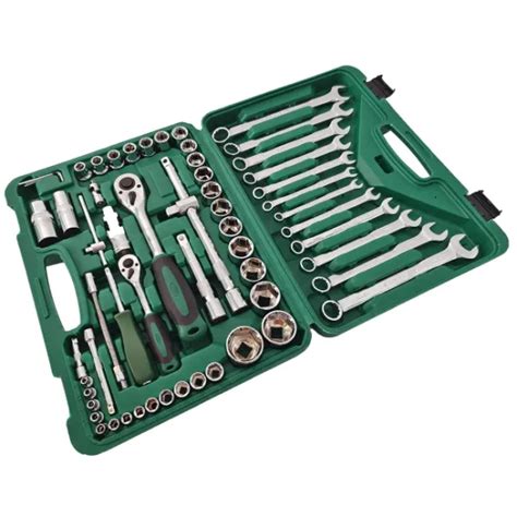 Dropship 61-Piece Mechanics Tool Set, 1/2" & 1/4" Socket Tool Set ...